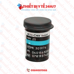 [HÀNG CHÍNH HÃNG] QUE THỬ ĐƯỜNG HUYẾT ACCU CHEK INSTANT (Hộp 25 que)