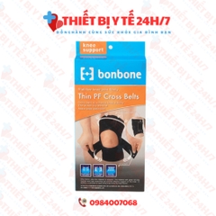 Đai khớp gối bonbone Thin PF Cross belt – Giảm đau, hỗ trợ vận động, chính hãng Nhật Bản