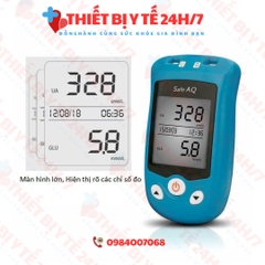 Máy Đo Đường, Đo Acid Uric (Đo Gout) Sinocare Safe AQ UG (Tặng 100 Que + 100 Kim)