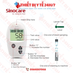 [BH TRỌN ĐỜI] MÁY ĐO ĐƯỜNG HUYẾT SAFE – ACCU SINOCARE