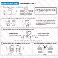 Đai khớp gối bonbone Thin PF Cross belt – Giảm đau, hỗ trợ vận động, chính hãng Nhật Bản