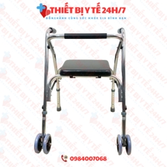 Khung Tập Đi Bánh Kép Có Đệm Ghế Ngồi