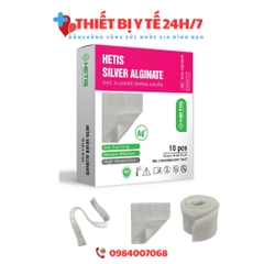Gạc HETIS Alginate Silver kháng khuẩn - Thấm hút dịch, liền thương nhanh, chế sự phát triển của vi khuẩn