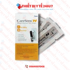 Que Thử Đường Huyết Caresen Tiểu Đường Caresens N - Hộp 25 Test Vỉ