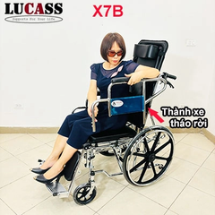 Xe lăn đa năng có bô ngả nằm bánh đúc Lucass X7B