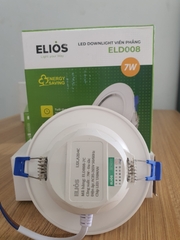 Đèn Downlight viền phẳng pha vàng gold, 7w, ánh sáng ba màu