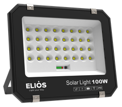 Đèn pha năng lượng mặt trời ELIOS 100W, Pin Lithium 3.2V 10Ah, Tấm NLMT 10W/5V, KT đèn 255.6*210.6*44.5mm