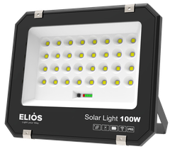Đèn pha năng lượng mặt trời ELIOS 100W, Pin Lithium 3.2V 10Ah, Tấm NLMT 10W/5V, KT đèn 255.6*210.6*44.5mm