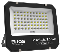 Đèn pha năng lượng mặt trời ELIOS 200W, Pin Lithium 3.2V 20Ah, Tấm NLMT 20W/5V, KT đèn 360.5*300.5*46.5mm