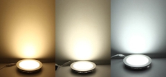 Đèn Downlight viền cong pha màu bạc, 7w, ánh sáng ấm