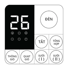 Sưởi nhà tắm âm trần đa năng HAKEN 4 trong 1 Model HK-QS36