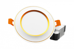 Đèn Downlight viền cong pha màu bạc, 7w, ánh sáng ấm