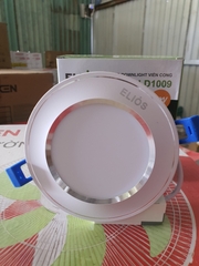 Đèn Downlight viền cong pha màu bạc, 7w, ánh sáng ấm