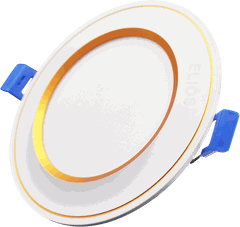 Đèn Downlight viền cong pha màu bạc, 7w, ánh sáng ấm