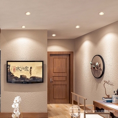 Đèn Downlight viền phẳng pha màu bạc, 7w, ánh sáng trắng