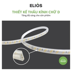 LED dây 3 hàng hạt, 180LED, ánh sáng xanh dương, 9W/m, cắt 20cm