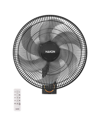 Quạt treo tường 45W, 220V, điều khiển từ xa, đen cánh ghi