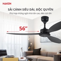 Quạt trần DC 3 cánh, 54inch, 45W, màu trắng model HK-QT36WH