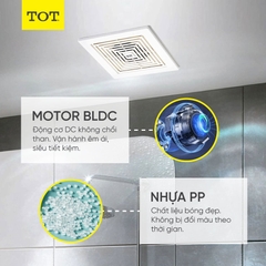 Quạt thông gió DC gắn trần size 25