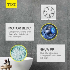 Quạt thông gió DC gắn tường size 20