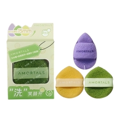 Bọt Biển Rửa Mặt AMORTALS Smile Cleaning Puff Face Wash Puff