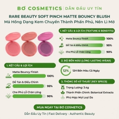 Phấn Má Hồng Rare Beauty Soft Pinch Matte Bouncy Blush