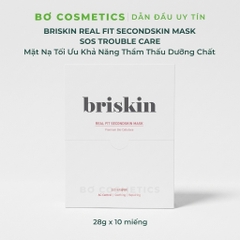 Mặt Nạ Briskin Real Fit Second Skin Mask Premium Bio Cellulose SOS Trouble Care