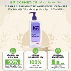 Sữa Rửa Mặt Clean & Clear Night Relaxing® Facial Cleanser