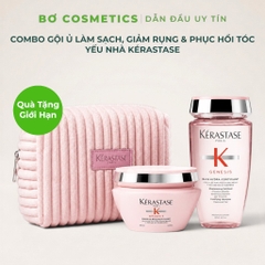 [Tặng Kèm Túi] Combo Dầu Gội Và Mặt Nạ Ủ Chăm Sóc Tóc Kérastase Genesis Bain Hydra-Fortifiant & Masque Reconstituant