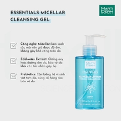 Martiderm Essentials Micellar Cleansing Gel - Gel Rửa Mặt Cho Mọi Loại Da