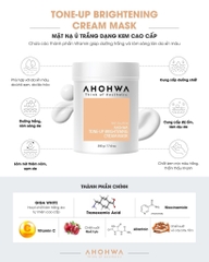 Mặt Nạ Ủ Trắng AHOHWA Tone-Up Brightening Cream Mask