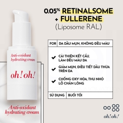 Kem Dưỡng Ẩm, Chống Oxy Hóa & Làm Sáng Da Oh!Oh! Anti Oxidant Hydrating Cream