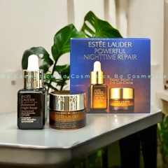 Set Dưỡng Da Mini Estee Lauder Powerful Nighttime Repair (Repair Serum + Eye Gel-Creme)