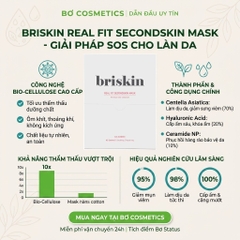 Mặt Nạ Briskin Real Fit Second Skin Mask Premium Bio Cellulose SOS Trouble Care