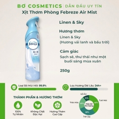 Xịt Thơm Phòng Febreze Air Mist Linen & Sky 