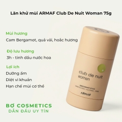 Lăn Khử Mùi Armaf Club De Nuit Woman Deodorant Stick 75g