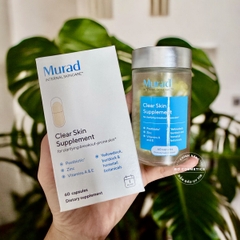 Murad Clear Skin Supplement - Viên Uống Giảm Mụn, Bã Nhờn, Se Khít Lỗ Chân Lông