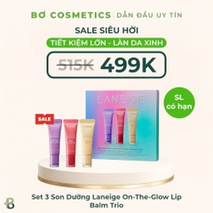 Set 3 Son Dưỡng Laneige On-The-Glow Lip Balm Trio