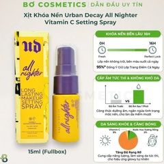 [Mini 15ml] Xịt Khóa Nền Urban Decay All Nighter Long Lasting Vitamin C Setting Spray