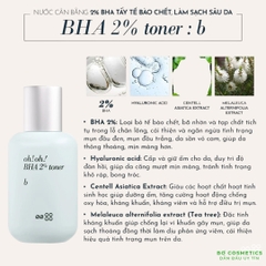 Nước Cân Bằng Tẩy Tế Bào Chết, Làm Sạch Sâu Da Oh!Oh! BHA 2% Toner