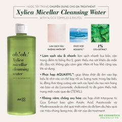 Oh!Oh! Xylica Micellar Cleansing Water - Nước Tẩy Trang Chuyên Sâu Phục Hồi Màng Lipid