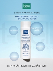 MartiDerm Essentials Balancing Toner - Nước Cân Bằng Làm Sạch Chứa BHA & Prebiotics