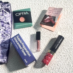 Set Make Up Maracuja Lip Plump - Ofra Highlighter - Smashbox Lipstick - Milani Lip Stain - Klairs Toner
