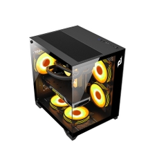 Vỏ Case Edra ECS1503 Black ( Matx, Case Bể Cá, Không Fan )
