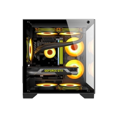 Vỏ Case Edra ECS1503 Black ( Matx, Case Bể Cá, Không Fan )