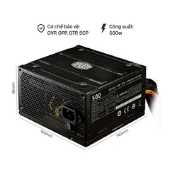 NGUỒN MÁY TÍNH COOLER MASTER ELITE V3 230V PC500 500W (MÀU ĐEN)