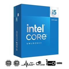 CPU Intel Core i5-14400F (UP TO 4.7GHZ, 10 NHÂN 16 LUỒNG, 20MB CACHE, 65W) [TRAY FULL VAT]