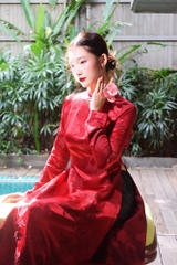 ÁO DÀI HỒNG DIỆP