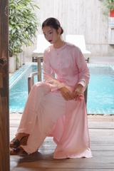 ÁO DÀI TƠ HỒNG