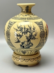 Bình hút lộc chữ Phúc H30 gốm chu đậu truyền thống